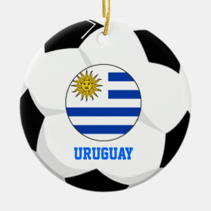 Rond En Céramique Ornement de fan de foot de l'Uruguay Cham de coupe