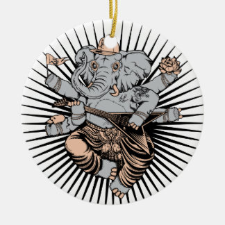 Rond En Céramique Ornement de Ganesh