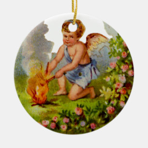 Rond En Céramique Ornement de Garden Angel