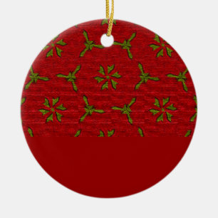 Rond En Céramique Ornement de la dentelle de Noël