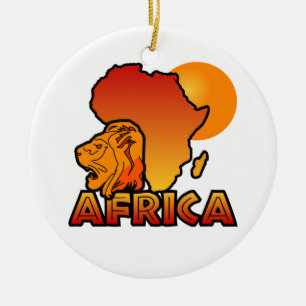 Rond En Céramique Ornement de l'Afrique