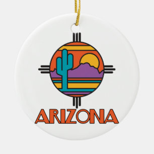 Rond En Céramique Ornement de l'Arizona Mandella