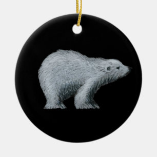 Rond En Céramique Ornement de l'ours polaire