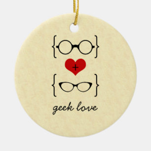 Rond En Céramique Ornement de lunettes Geeky