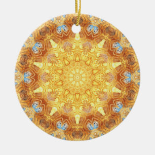 Rond En Céramique Ornement de mandala de renouvellement