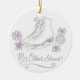 Rond En Céramique Ornement de patinage artistique