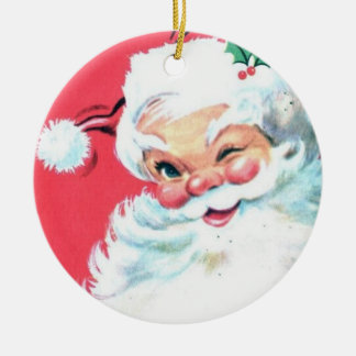 Rond En Céramique Ornement de Père Noël