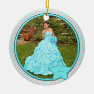 Rond En Céramique Ornement de photo de Quinceanera