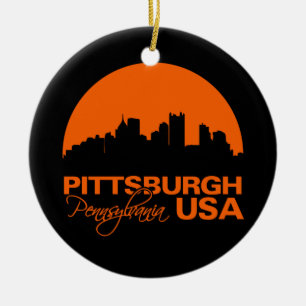 Rond En Céramique Ornement de PITTSBURGH - personnalisable