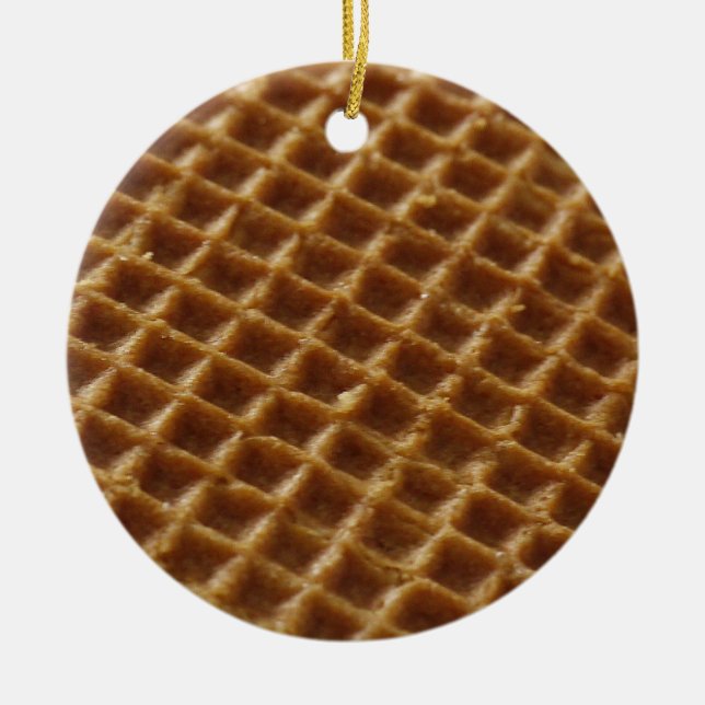 Rond En Céramique Ornement de Pizzelle (Devant)