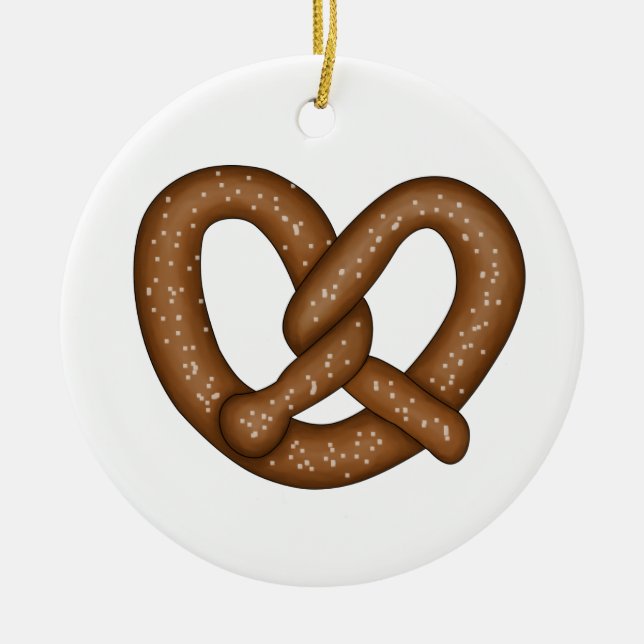 Rond En Céramique Ornement de Pretzel (Devant)