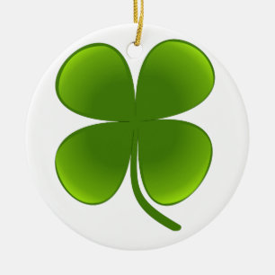 Rond En Céramique Ornement de shamrock