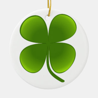 Rond En Céramique Ornement de shamrock