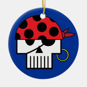 Rond En Céramique Ornement de Skulicon de pirate