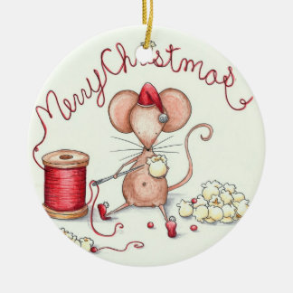 Rond En Céramique Ornement de souris de maïs éclaté