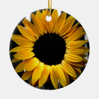 Rond En Céramique Ornement de tournesol