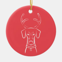 Ornement de vacances de DTDR - dobermann naturel