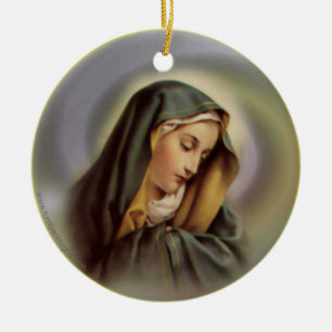 Rond En Céramique Ornement de Vierge Marie 2