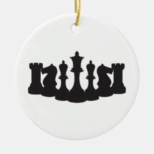 Rond En Céramique Ornement d'échecs personnalisé