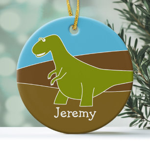 Rond En Céramique Ornement Dinosaure Carton mignon