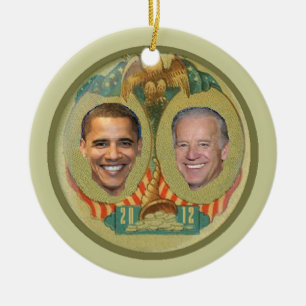 Rond En Céramique Ornement d'Obama 2012