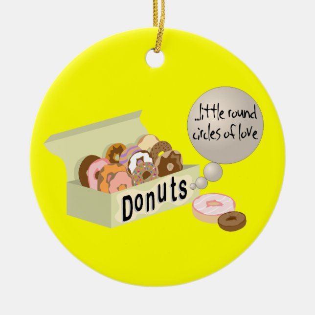 Rond En Céramique Ornement Donuts (Devant)