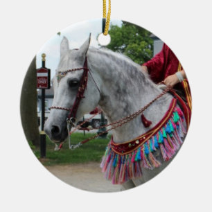 Rond En Céramique Ornement du cheval arabe