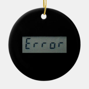Rond En Céramique Ornement du message d'erreur électronique