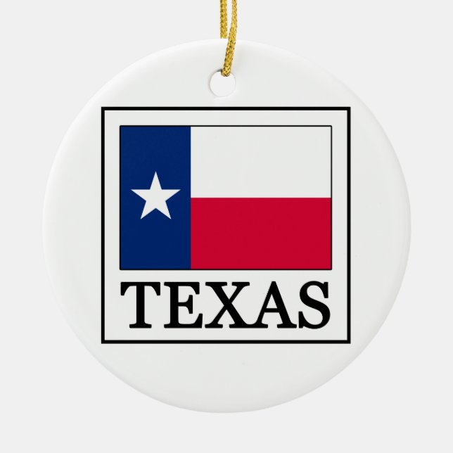 Rond En Céramique Ornement du Texas (Devant)