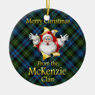 Rond En Céramique Ornement écossais de Noël de McKenzie de clan