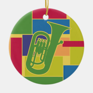 Rond En Céramique Ornement Euphonium Colorblocks