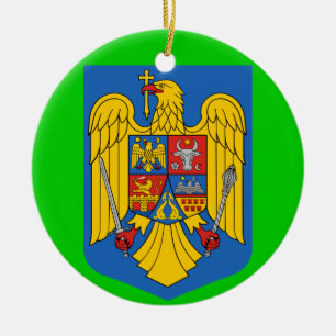 Rond En Céramique Ornement fait sur commande de Noël de ROMANIA*