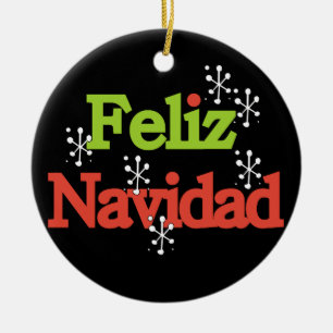 Rond En Céramique Ornement Feliz Navidad Keepsaké