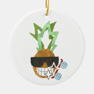 Rond En Céramique Ornement frais d'ananas