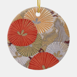 Rond En Céramique Ornement japonais de tissu