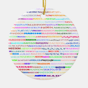 Rond En Céramique Ornement Madison Text Design II
