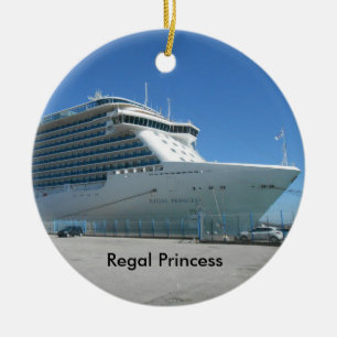 Rond En Céramique Ornement majestueux d'arbre de princesse Noël