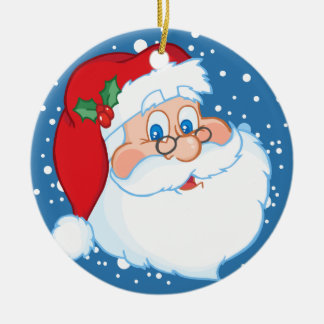 Rond En Céramique Ornement père Noël