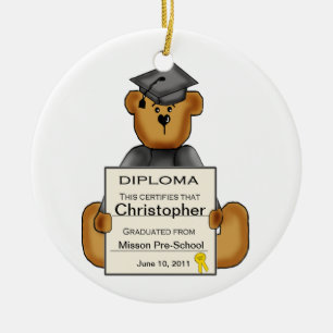 Rond En Céramique Ornement (personnalisable) d'obtention du diplôme