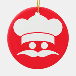 Rond En Céramique ornement personnalisé CHEF