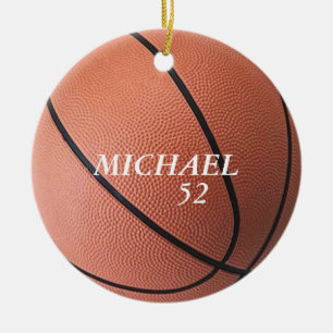 Rond En Céramique Ornement personnalisé de basket-ball