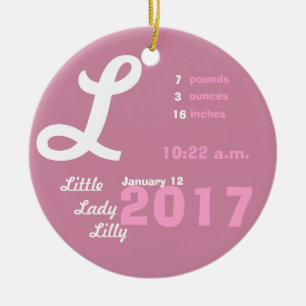 Rond En Céramique Ornement personnalisé de bébé