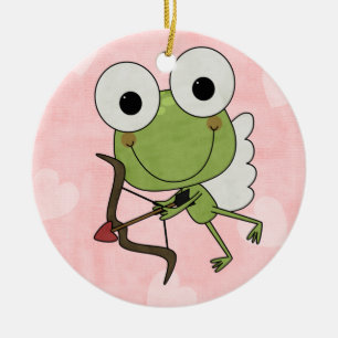 Rond En Céramique Ornement personnalisé de Valentine de cupidon de