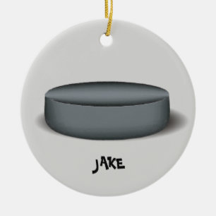 Rond En Céramique Ornement photo Hockey Puck