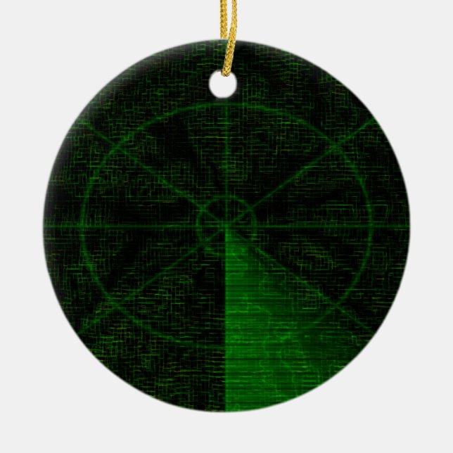 Rond En Céramique Ornement radar (Devant)