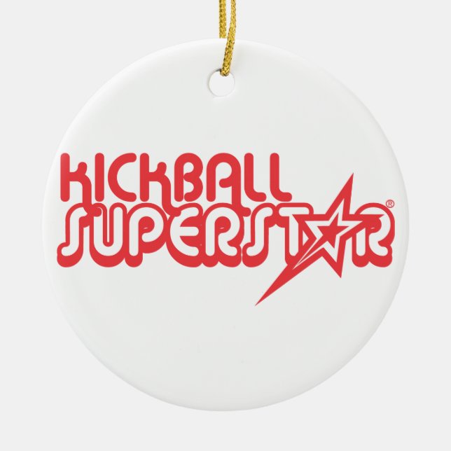 Rond En Céramique Ornement - superstar de Kickball (Devant)