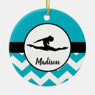 Rond En Céramique Ornement turquoise de gymnastique