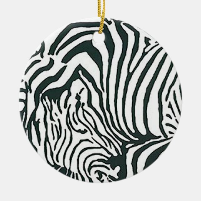Rond En Céramique Ornement Zebra (Devant)
