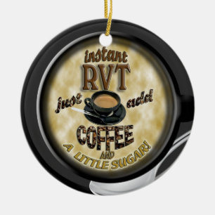 ROND EN CÉRAMIQUE RVT INSTANTANÉS - AJOUTEZ LE CAFÉ - ORNEMENT DE