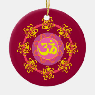 Rond En Céramique Symbole joli Om ornement
